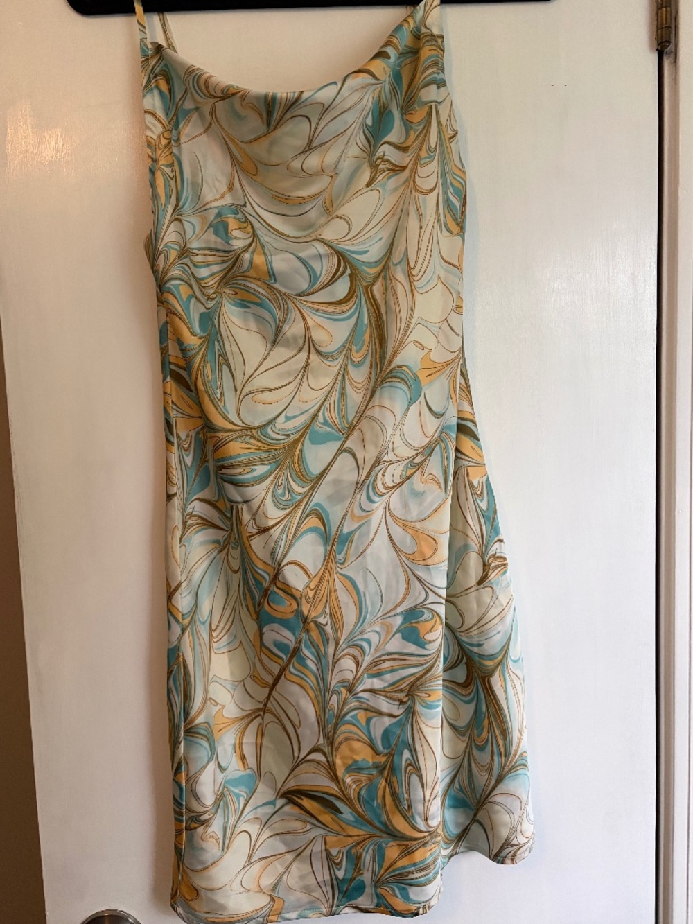 Dreamy marbled swirl slip dress